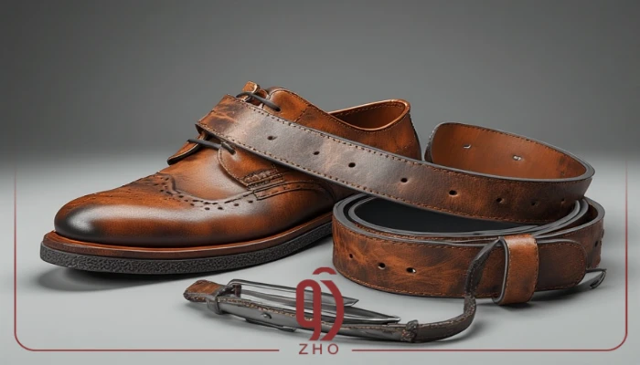 ست کمربند چرم با کفش اسپرت یا نیمهرسمی