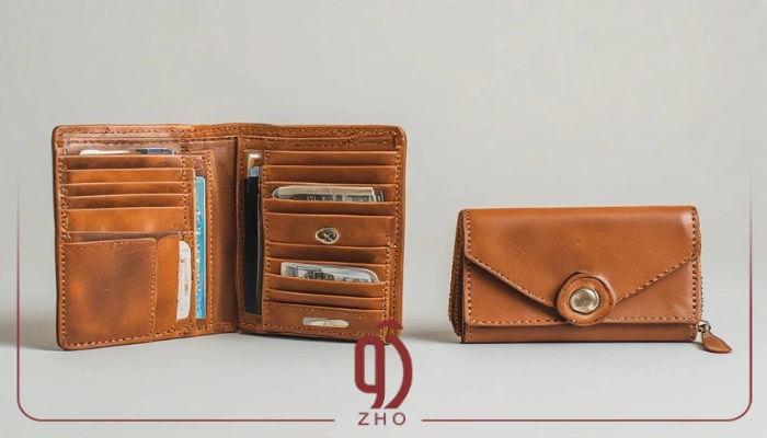 کیف پول چرم زنانه با جیب زیاد vs کم