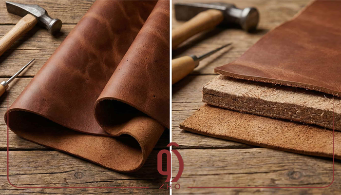 تفاوت چرم فول‌گرین (Full Grain) با چرم‌های لایه‌لایه